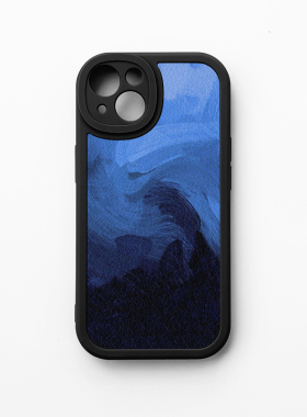 海底插画用苹果16promax手机壳小米15渐变适iPhone14plus个性创意nova13黑色小羊皮p70荣耀200防摔mate保护套