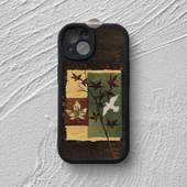 古枝秋叶适用iphone17promax手机壳苹果16小米15opporeno14华为mate60小众复古nova13荣耀90vivox100红米k70