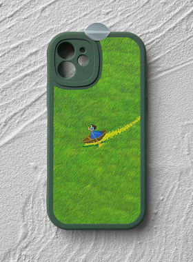 绿色梦境~治愈系iphone15promax手机壳苹果13小米14软p70华为mate60适用nova12荣耀100小羊皮vivox90红米k70