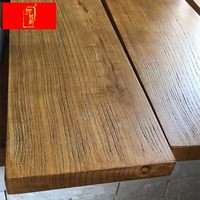 实木桌面板定制长方形台面板吧台板飘窗板原木松木板隔板榆木diy