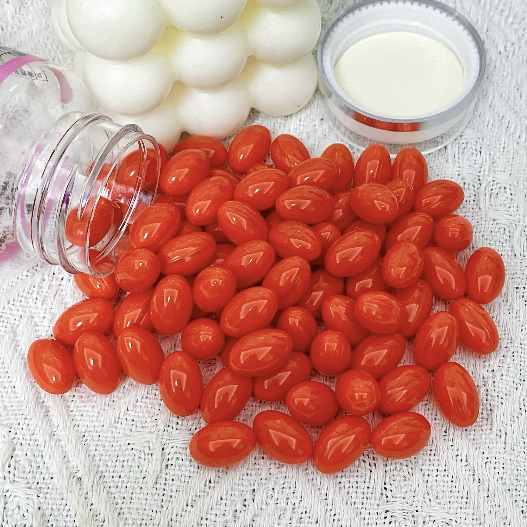 【一瓶80粒】美容院用的排排豆10到80粒提亮+ 小碗 +刷子做面膜