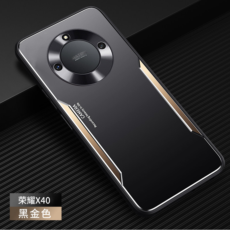 华为荣耀x40手机壳荣耀x40新款金属高端外壳x40i全包honor防摔男保护套四零gt个性镜头简约硅胶适用于x4o磨砂