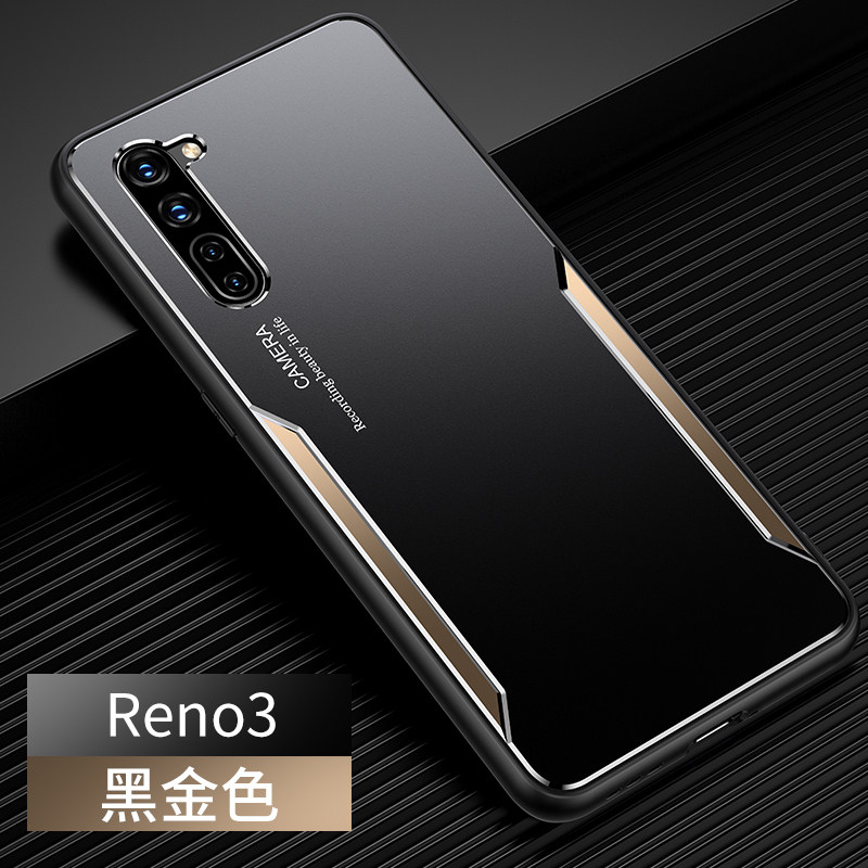 opporeno3手机壳reno3pro新款金属潮外壳reno3防摔男保护套3por高端