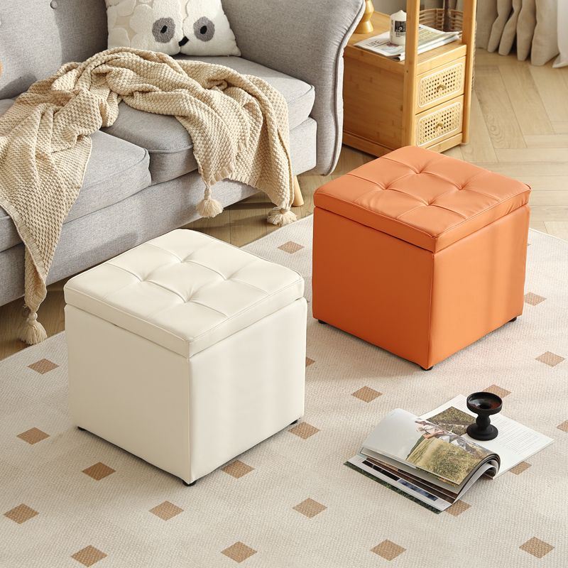 门口换鞋凳高级感小凳子家用穿鞋凳可储物板凳软包矮凳沙发收纳凳