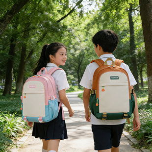 爱迪生小学生书包1-3年级轻便儿童双肩包春游秋游研学户外背包