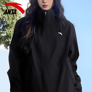 夹克风衣 防泼水防风连帽外套女运动休闲户外开衫 安踏2026春季 新款