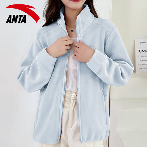 安踏外套抓绒保暖立领火壳3.0女