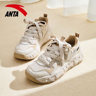 新款 2026春季 厚底低帮面包鞋 经典 子 安踏奶糖老爹鞋 休闲运动鞋 女鞋