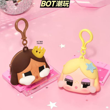 POPMART泡泡玛特CRYBABY SHINY SHINY系列耳机包哭娃周边潮流挂件