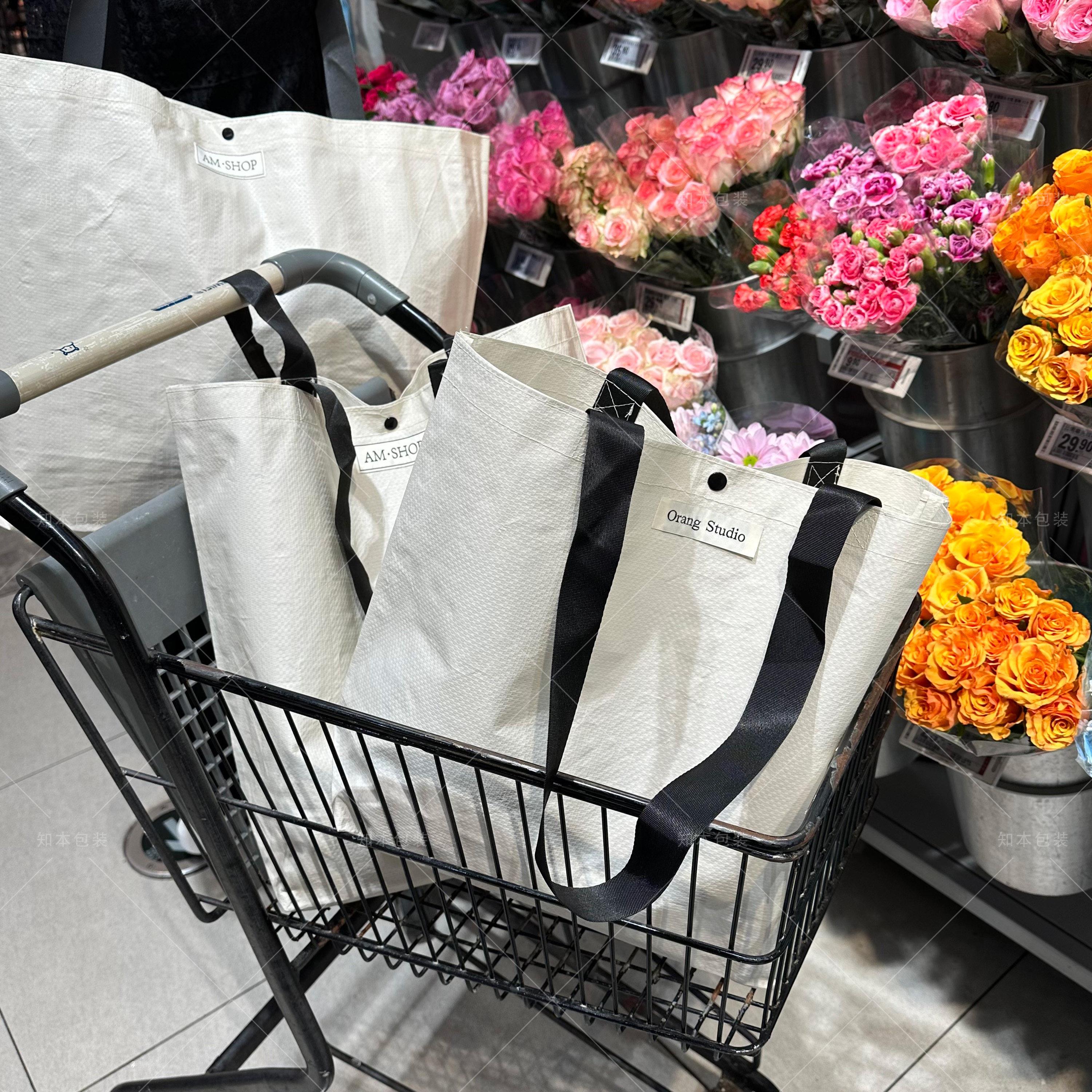 高级感服装店手提袋加厚编织袋买手女装店袋子购物礼品袋定制logo图片