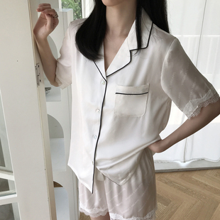高级感白月光睡衣女夏季 送女友闺蜜礼物 冰丝夏天短袖 家居服礼盒装