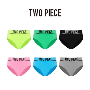 【99/4条】TWOPIECE罗纹内裤透气舒适无缝高弹logo三角裤