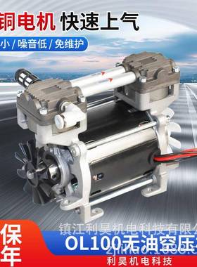 利昊机电OL100无油空压机130W大流量活塞式小型正压打气美容仪器