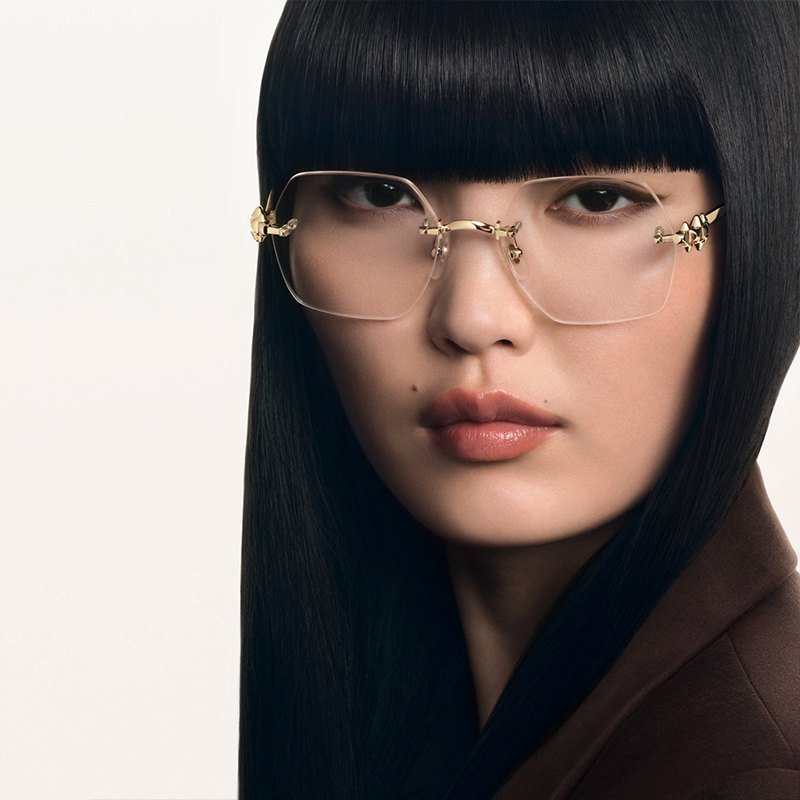 【2026新款】开云眼镜卡地亚Cartier几何形无框光学眼镜框CT0646O