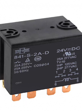841-S-2A-D- 1A 12VDC 24V 200/240VAC 100/120V 松川空调继电器