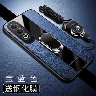 oppoK12手机壳皮纹支架商务