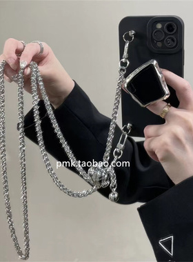 华为nova11/10pro手机壳Hi Nova9pro冷淡风nove8se/7/6/5pro带支架4/3i斜跨链条2s可调节4e女3E适用挂绳气质