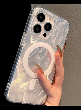 渐变磁吸羽纱壳适用OPPOA1Pro手机壳A3x新款a2m保护套a98/A97硅胶a96/a95全包a93s/a92防摔a58/a57 5男A56女