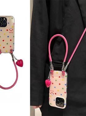 多巴胺彩爱心适用魅族21pro手机壳魅族21Note斜跨魅族20PRO可背魅族18x挂绳魅族20classi女魅族18pro新款小众