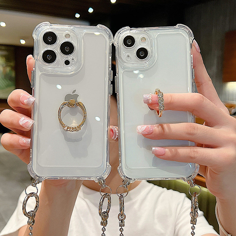 适用三星s24/s23/S22Ultra手机壳s21/s20fe/s10+指环支架Galaxy note20/10+斜挎A54/a53链条S9挂绳s8背带女套