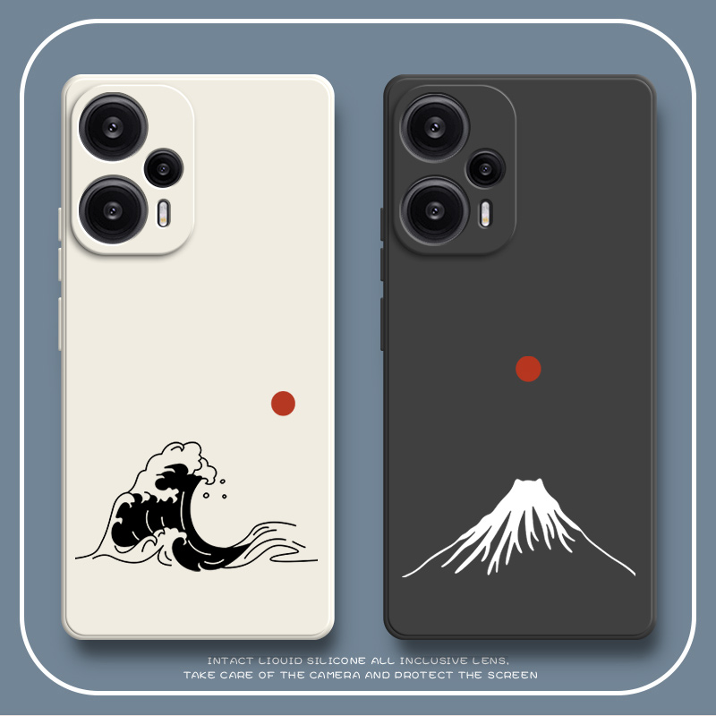海浪火山适用红米note12turbo手机壳redminote12T小米nt新款trubo硅胶tu套全包not防摔redmi男女noto外壳nont