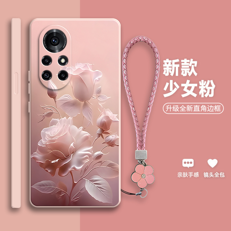 沙龙玫瑰适用鼎桥N8Pro手机壳华为智选NAT一TN70硅胶tdtechN8Por全包防摔保护套pr0男TD女新款NATTN外壳Tech