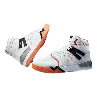 匹克板鞋秋冬加绒百搭运动鞋经典复古潮流男鞋高帮厚底回弹休闲鞋