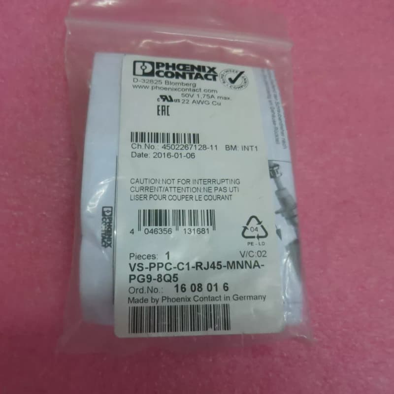 全新原装 VS-PPC-C1-RJ45-MNNA-PG9-8Q5 1608016 现货