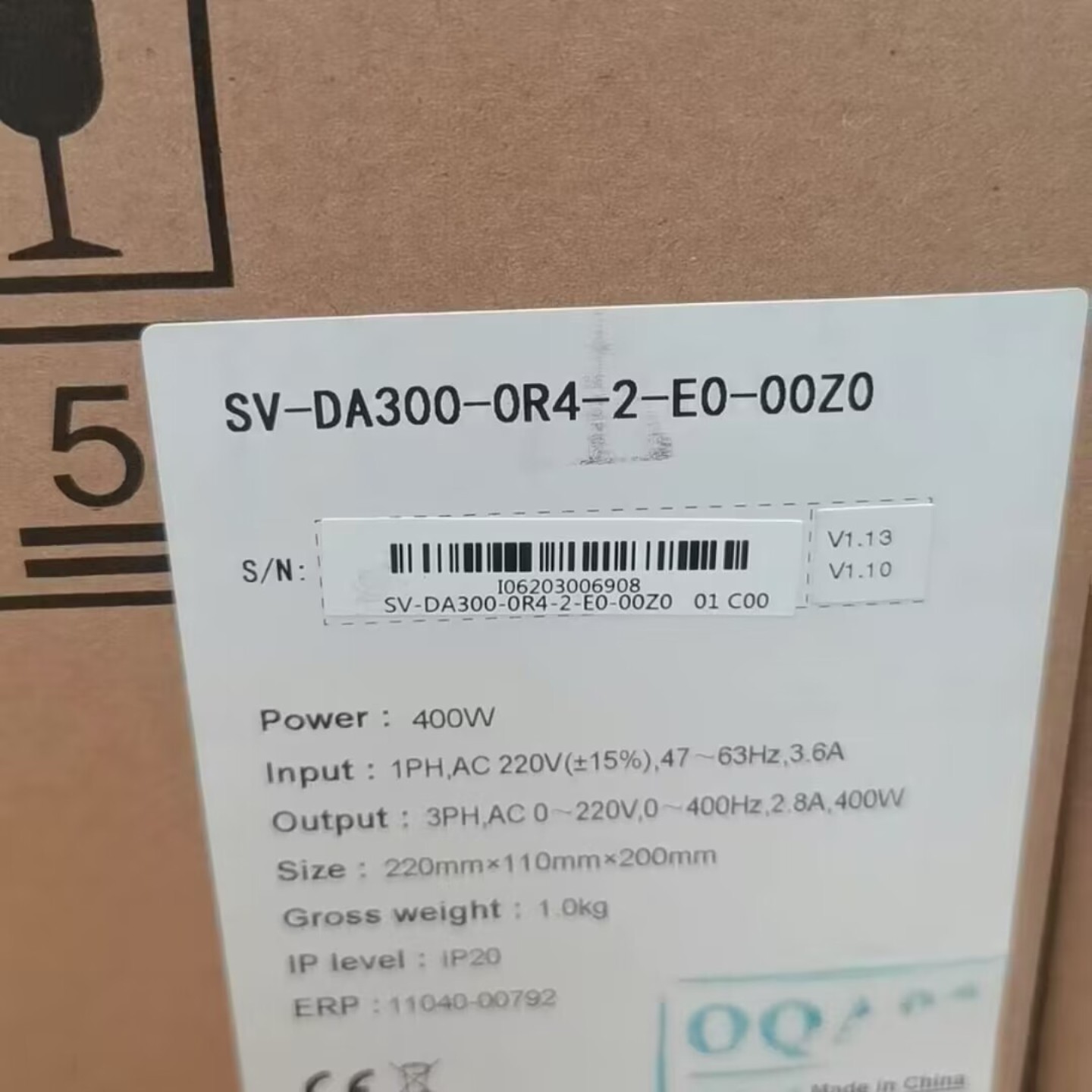 售前询价英威腾驱动器SV-DB100-1R0-2-1RSV-DB100-4R4-4-1R全新