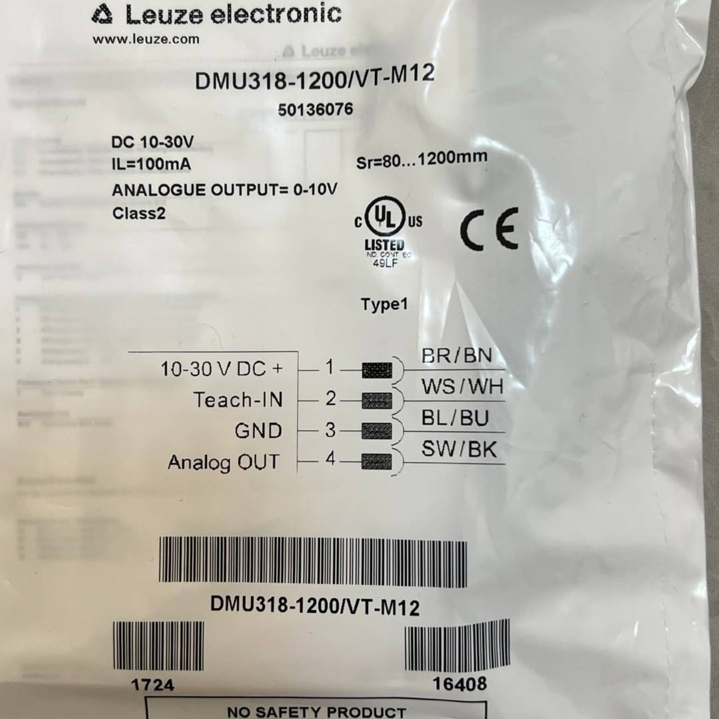 售前询价Leuze劳易测DMU318-1200VT-M12测距超议价及维修