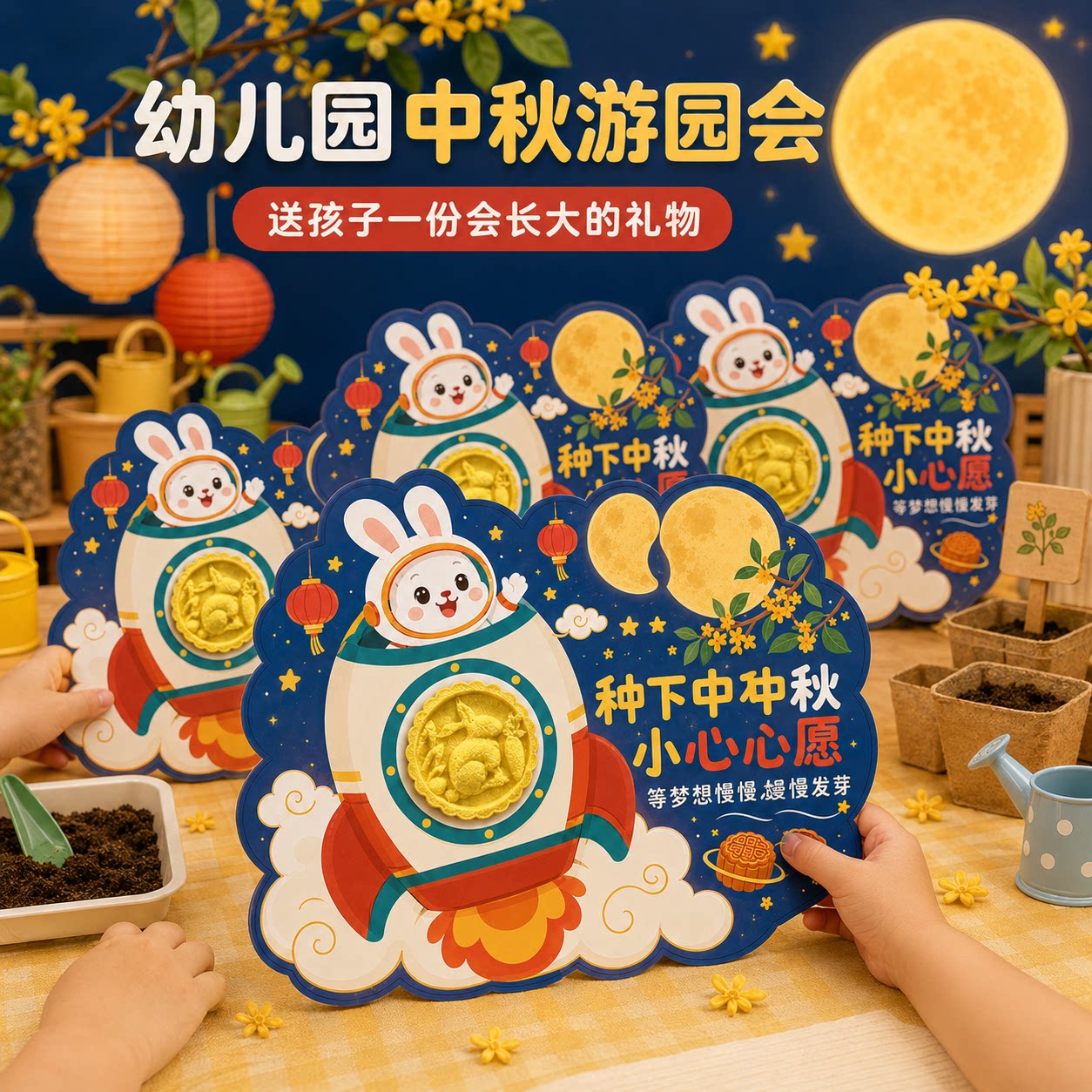 中秋节活动游园会月亮种子礼品