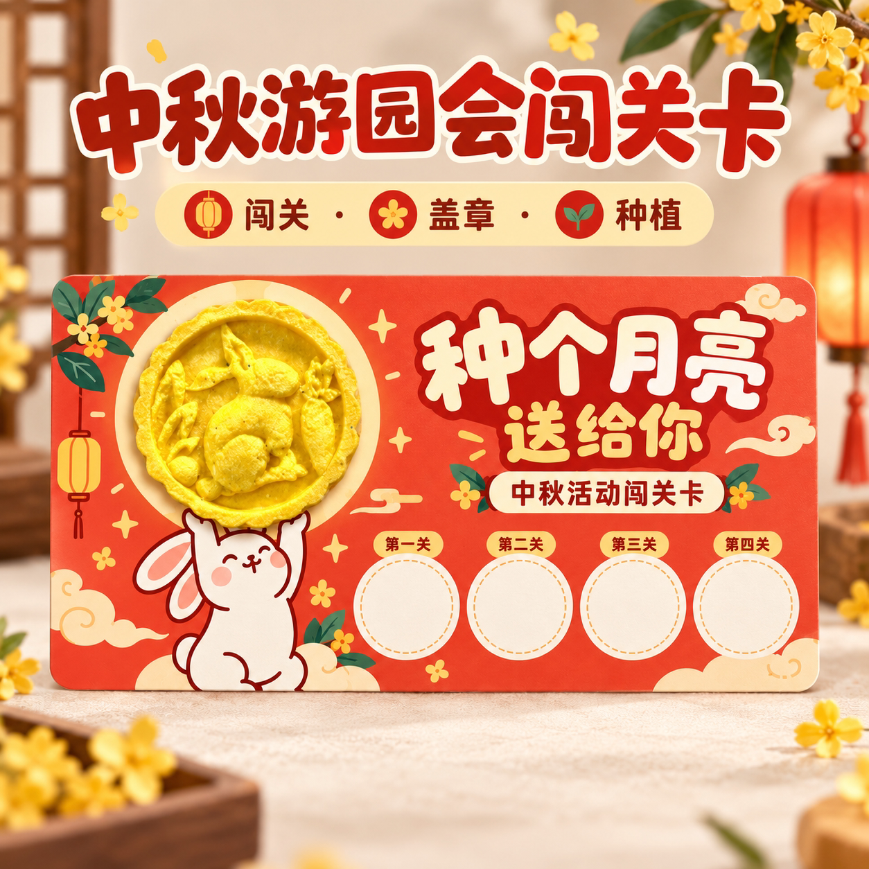 幼儿园游园会闯关集章种子卡