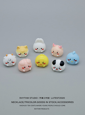 微景观可爱墩墩动物公仔萌粒盲盒袋 DIY装饰品配件迷你桌面小摆件