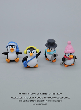 迷你企鹅公仔仿真小动物玩具模型小玩偶娃娃摆件桌面装饰礼物可爱