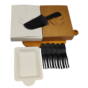 蛋糕刀叉盘一次性刀叉套装生日刀叉组合西点餐具长方形加大蛋糕盘