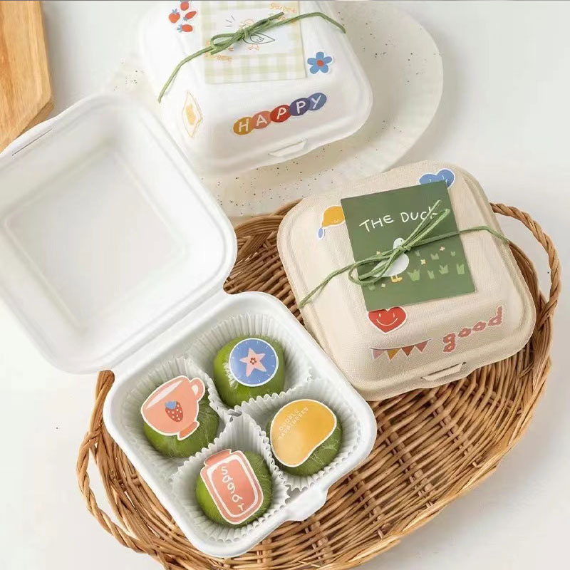 纸浆汉堡可降解外卖打包盒