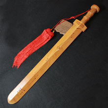 桃木剑七星汉剑雕刻木雕工艺品剑架摆件
