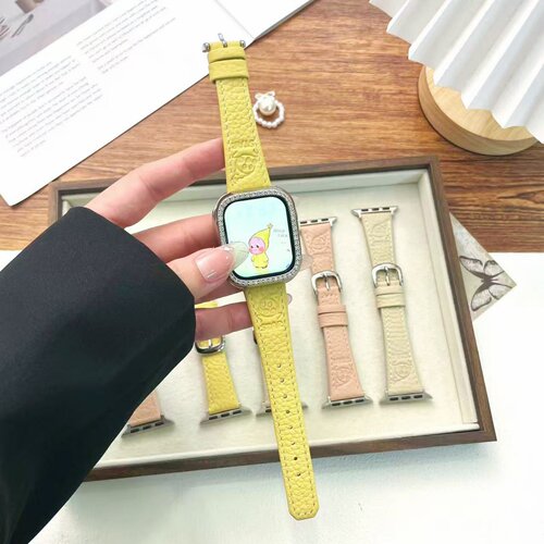 适用iWatchS11手表带高级荔枝纹