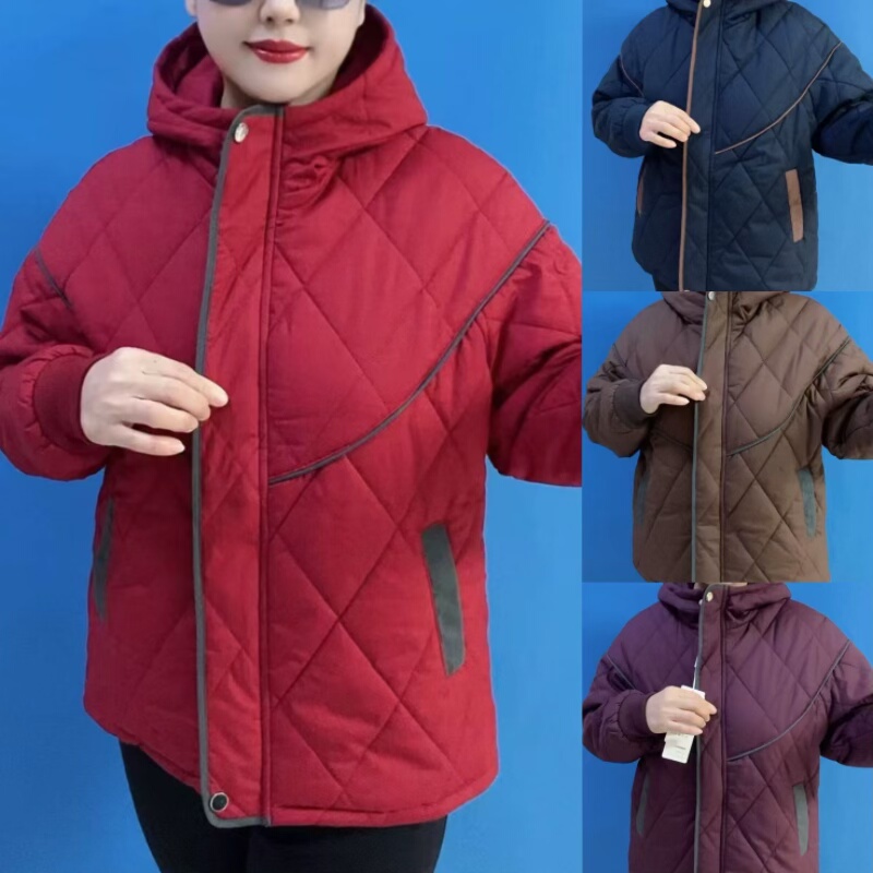 2025年秋冬新品百搭宽松休闲棉夹棉保暖连帽棉衣女式抽绳外套棉服,女装/女士精品,棉衣/棉服,淘宝优惠券,粉丝福利购,淘宝优惠卷