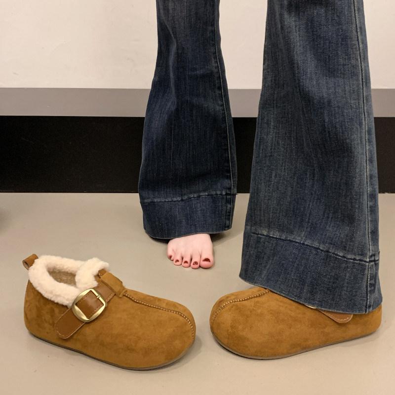 厚底毛毛勃肯鞋女春秋2026新款一脚蹬孕妇加绒豆豆棉鞋保暖0115w,女鞋,勃肯鞋/软木鞋,淘宝优惠券,粉丝福利购,淘宝优惠卷