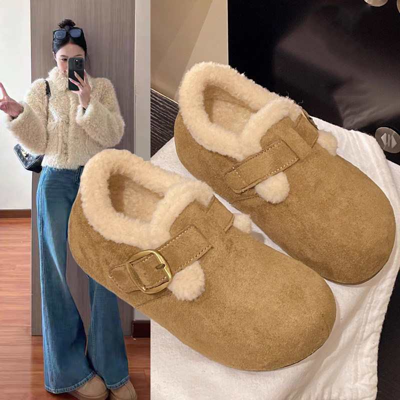 内增高厚底加绒全包勃肯鞋女春秋2026新款一脚蹬毛毛棉鞋保0115w,女鞋,勃肯鞋/软木鞋,淘宝优惠券,粉丝福利购,淘宝优惠卷