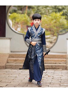 男童鱼鳞飞鱼服汉服班服表演服中国风武侠客男孩帅气国学演出秋款