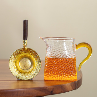 加厚耐热玻璃公道杯茶漏分茶器小青柑专用公道杯冲茶器过滤一体