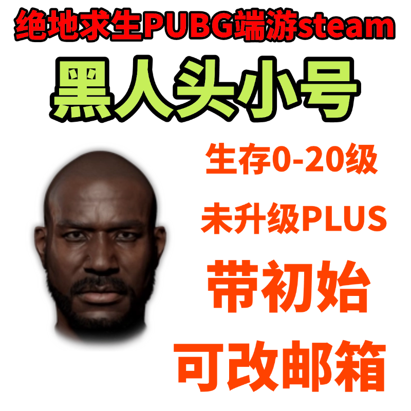 绝地求生PUBG账号 带黑鬼 带初始 可改邮箱 steam端游