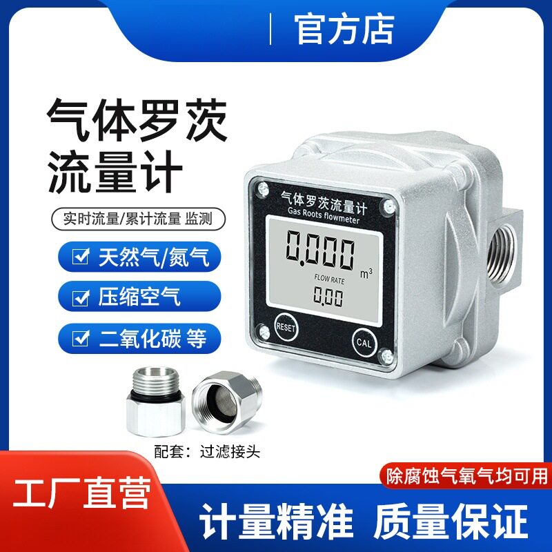 气体罗茨流量计天燃气氧气压缩空气天然气液化气计量高精度流量计