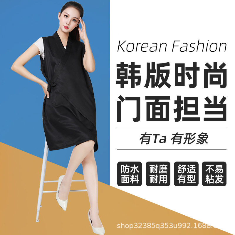 网红美发工作服发廊烫染技师围裙韩版剪发工服理发店专用厂家直销
