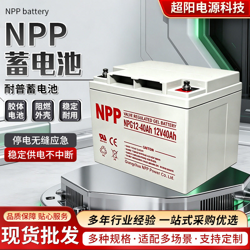NPP耐普蓄电池NPG12-24AH 38 12V65/100/120/200A胶体UPS消防电瓶