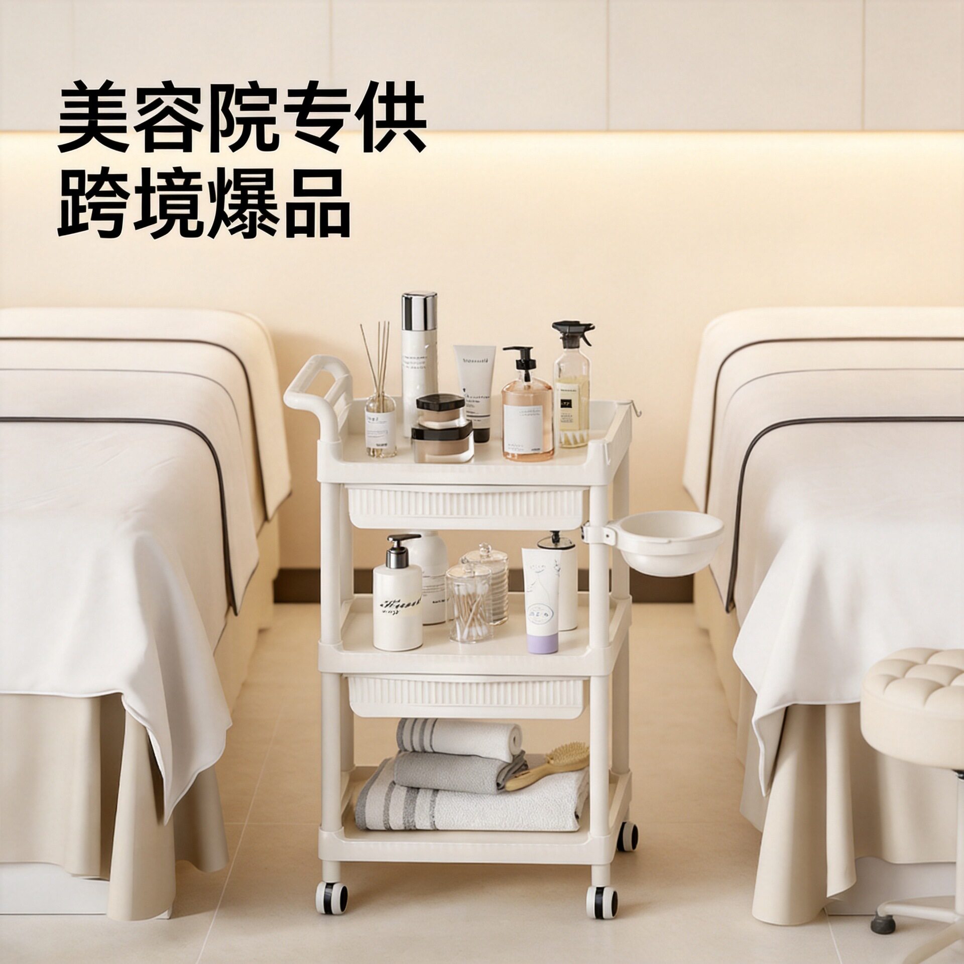 小推车皮肤管理手推置物架美容院整形护理仪工具手推车整理架