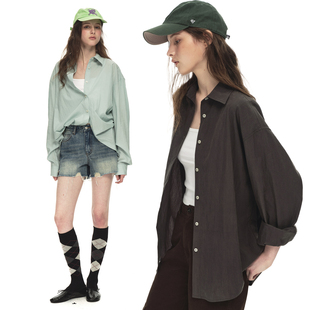 天丝抗皱宽松落肩袖 垂顺凉滑 男女同款 衬衫 小敏推荐