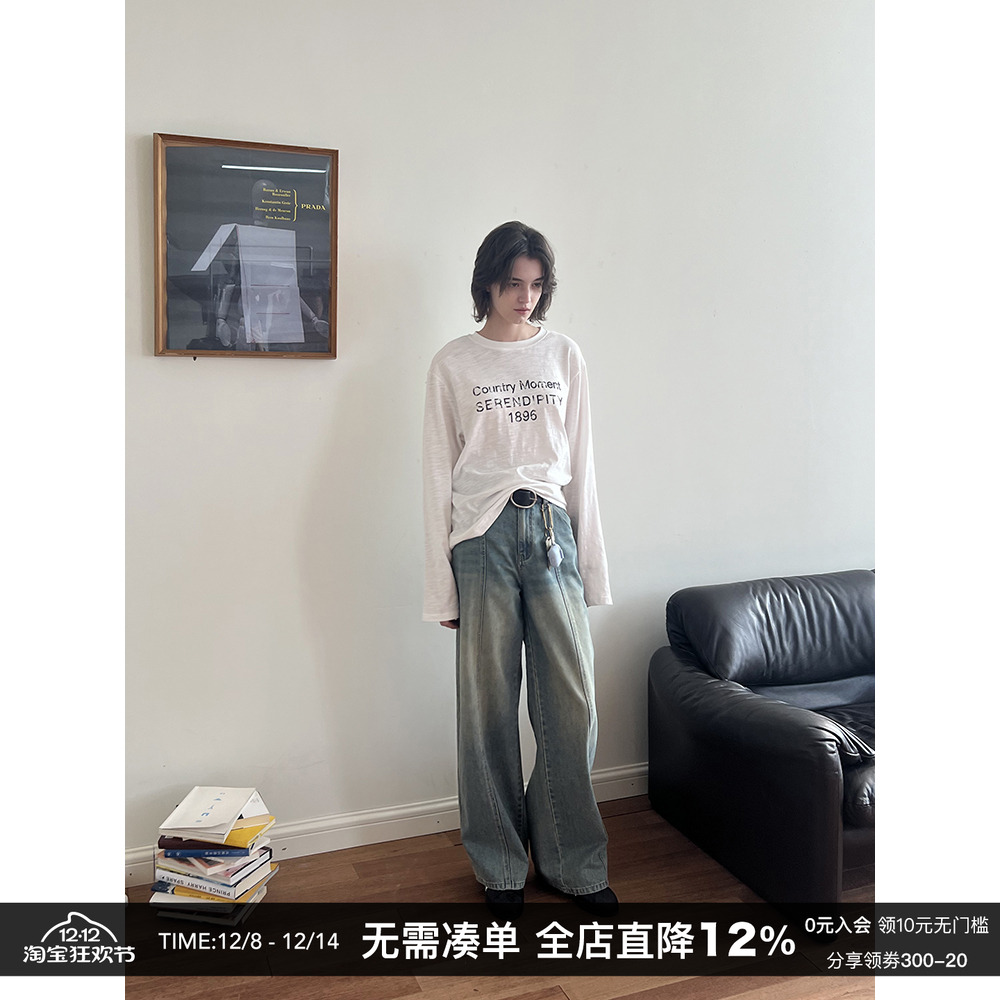 CountryMoment复古印花薄款T恤